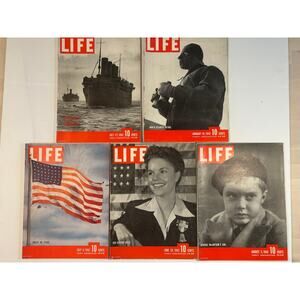 LIFE Magazine Lot 5 1942 WWII Alaska Aviation Transport Planes Ads USO